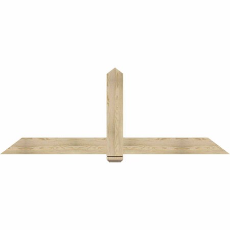 Ekena Millwork Eugene Rough Sawn Timber Gable Bracket, Douglas Fir, 84"W x 31"H x 2"D x 6"F, 9/12 Pitch GBW084X31X0206EUG00RDF